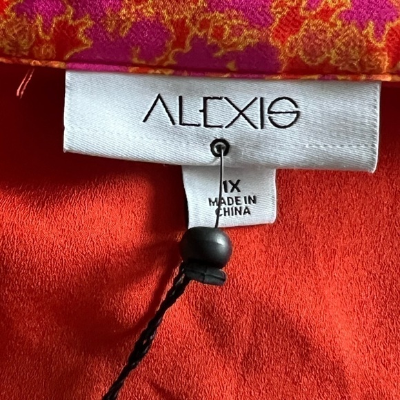 Alexis for Target Floral Flutter Sleeve Pleated Wrap Dress | SZ 1X | NWOT - Picture 8 of 11